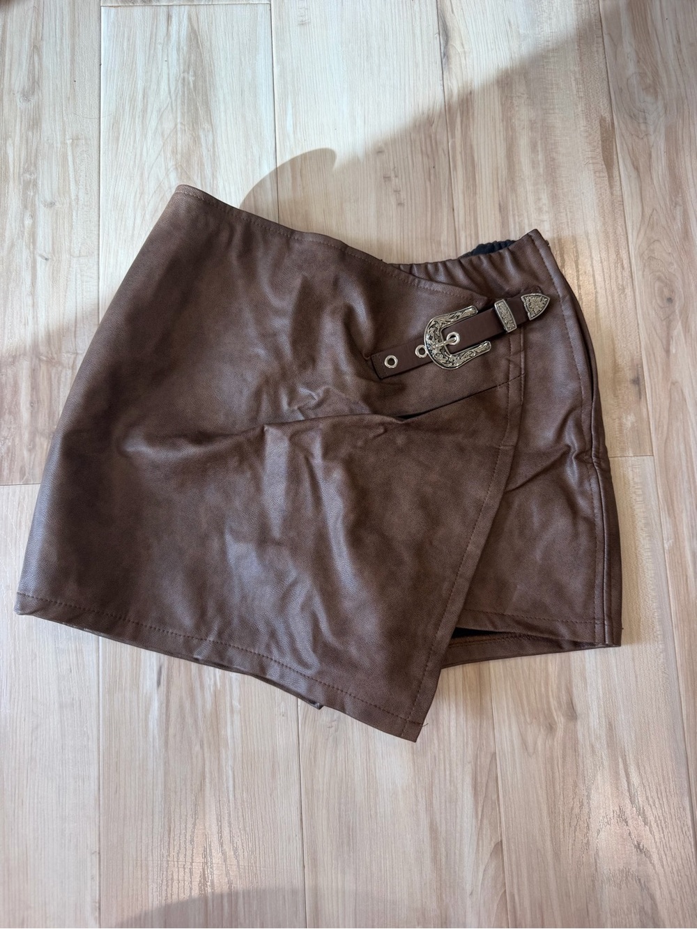 🌟 NWT Windsor Brown Faux Leather Skirt